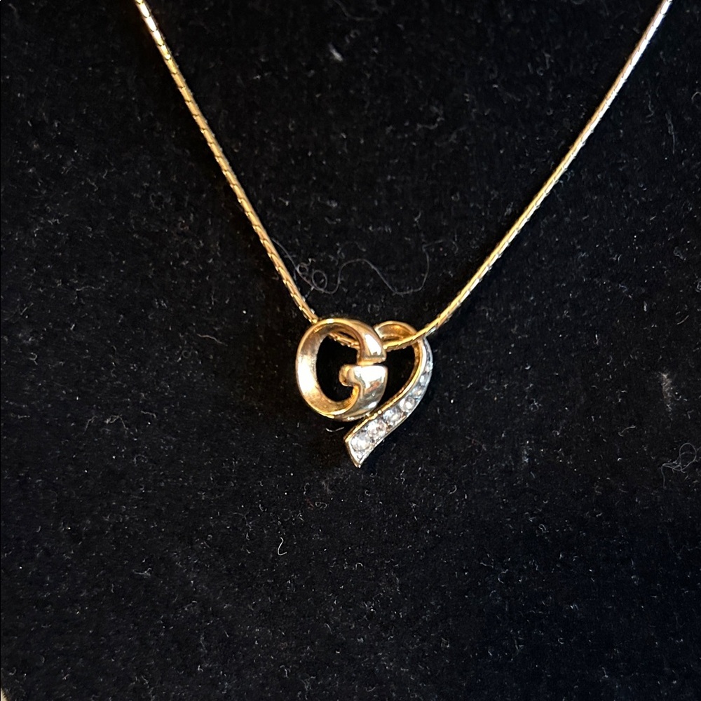 Givenchy Gold and Silver Heart Necklace - Picture 3 of 7